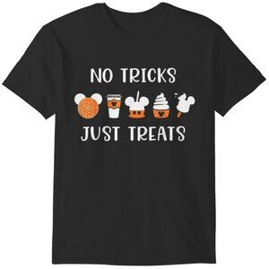Funny Halloween Pumpkin Spice T Shirt No Tricks Just Treats Graphic Costume 81